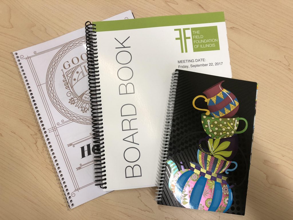 Examples of coil bound books.